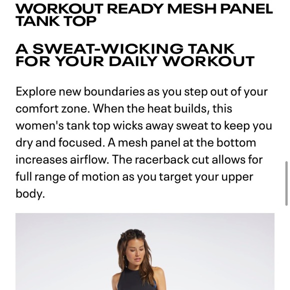 Reebok ‘Workout Ready’ Racerback Tank - Picture 14 of 14